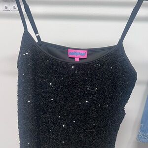 Edikted Black Sequin Top